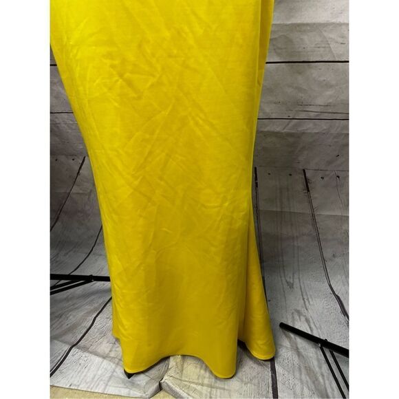 Yellow Halter Neck Sleeveless Maxi Dress Formal Gown Evening Party Cocktail‎ - Picture 4 of 8